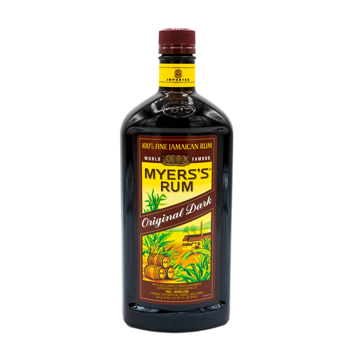 Myers Dark Rum rum bottle on a clean white background