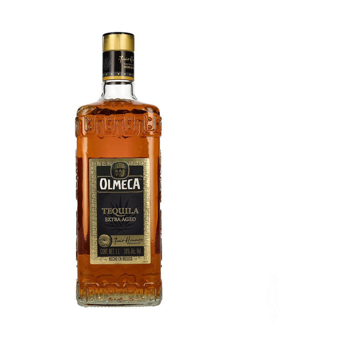 Olmeca Tequila Anejo Extra Aged tequila bottle on a clean white background
