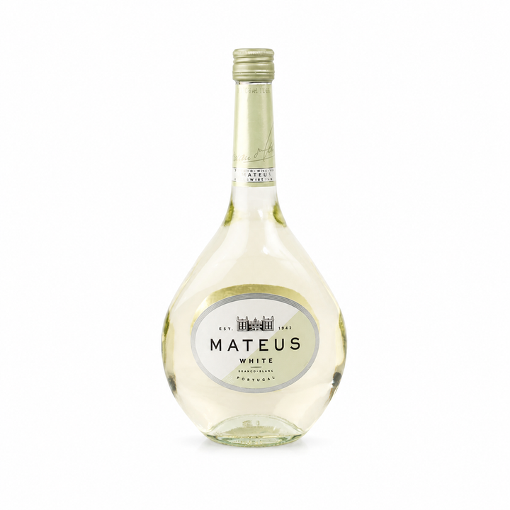 Mateus Branco white wine bottle on a clean white background