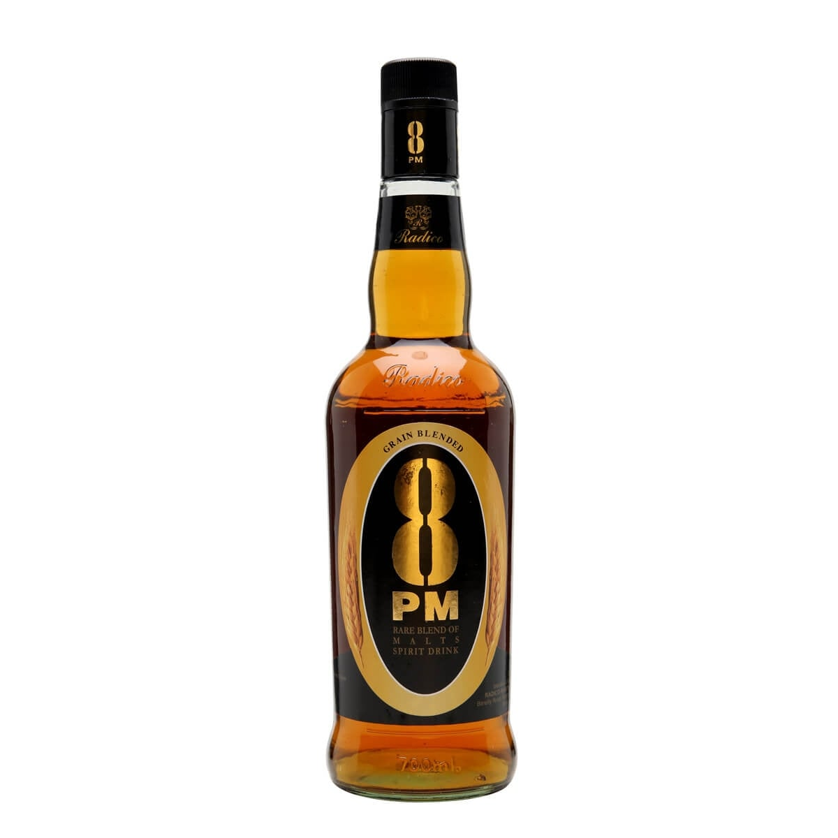 8 Pm Whisky whisky bottle on a clean white background