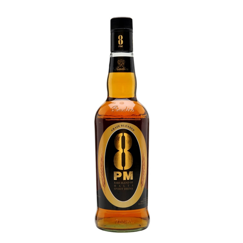 8 Pm Whisky whisky bottle on a clean white background