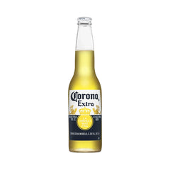 Corona Extra 355 ml bottle on white background