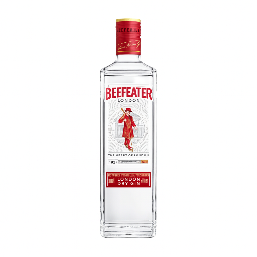 Beefeater Gin gin bottle on a clean white background