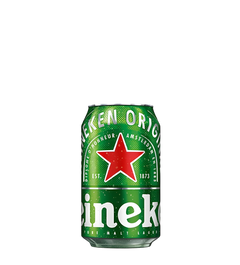 Heineken Original 330 ml can on white background