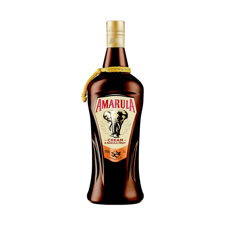 Amarula Cream Liqueur liqueur bottle on a clean white background