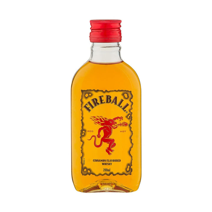 Fireball Cin Whisky whisky bottle on a clean white background