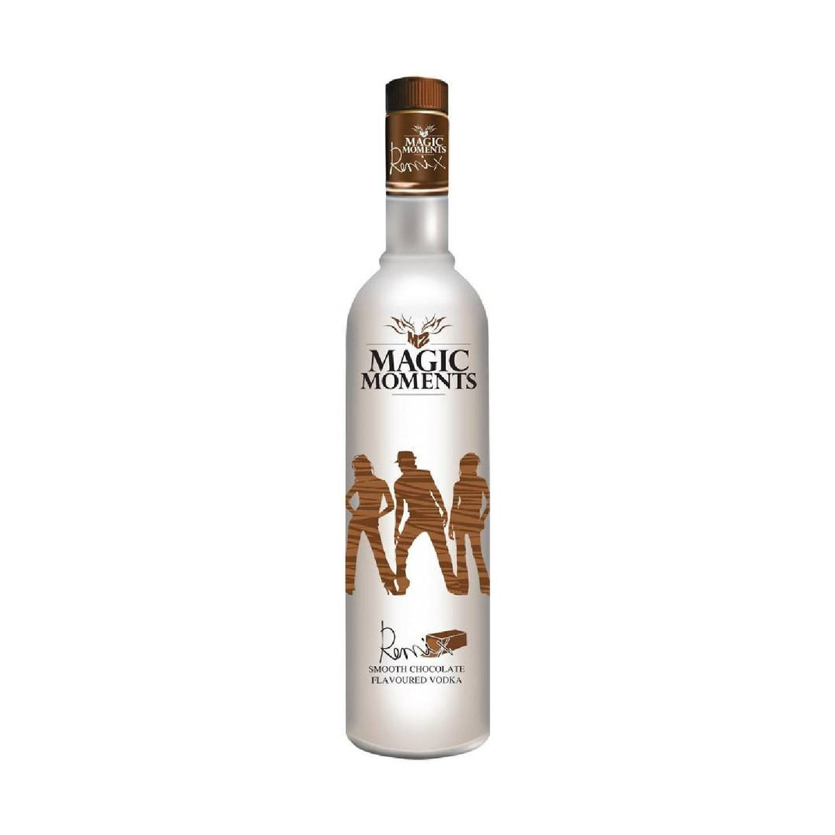 Magic Moments Chocolate vodka bottle on a clean white background