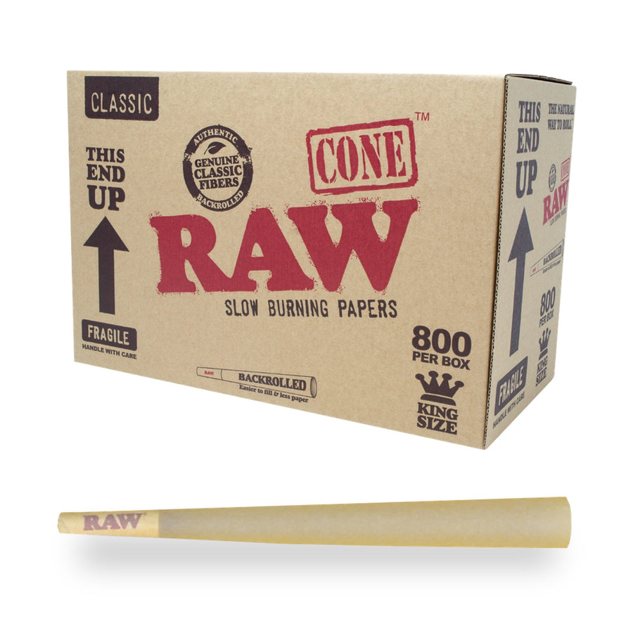 RAW Classic King Size Bulk Cones retail product pack on white background