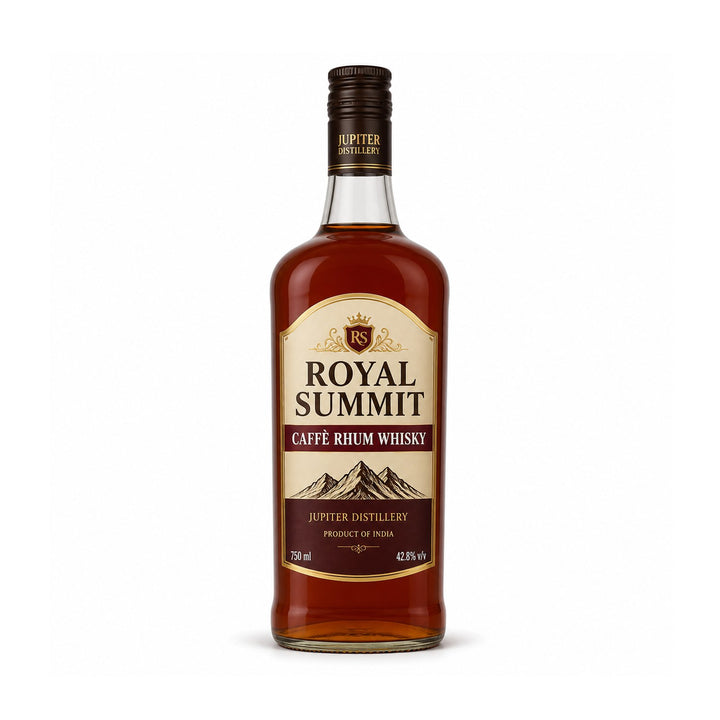Royal Summit Caffè Rhum Whisky 750 ml bottle on a clean white background