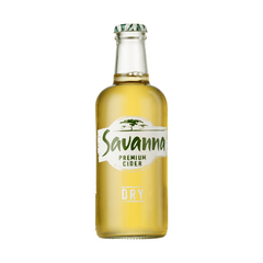 Savanna Dry cider 330 ml bottle on white background
