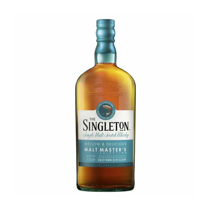 Singleton Of Dufftown Malt Master whisky bottle on a clean white background