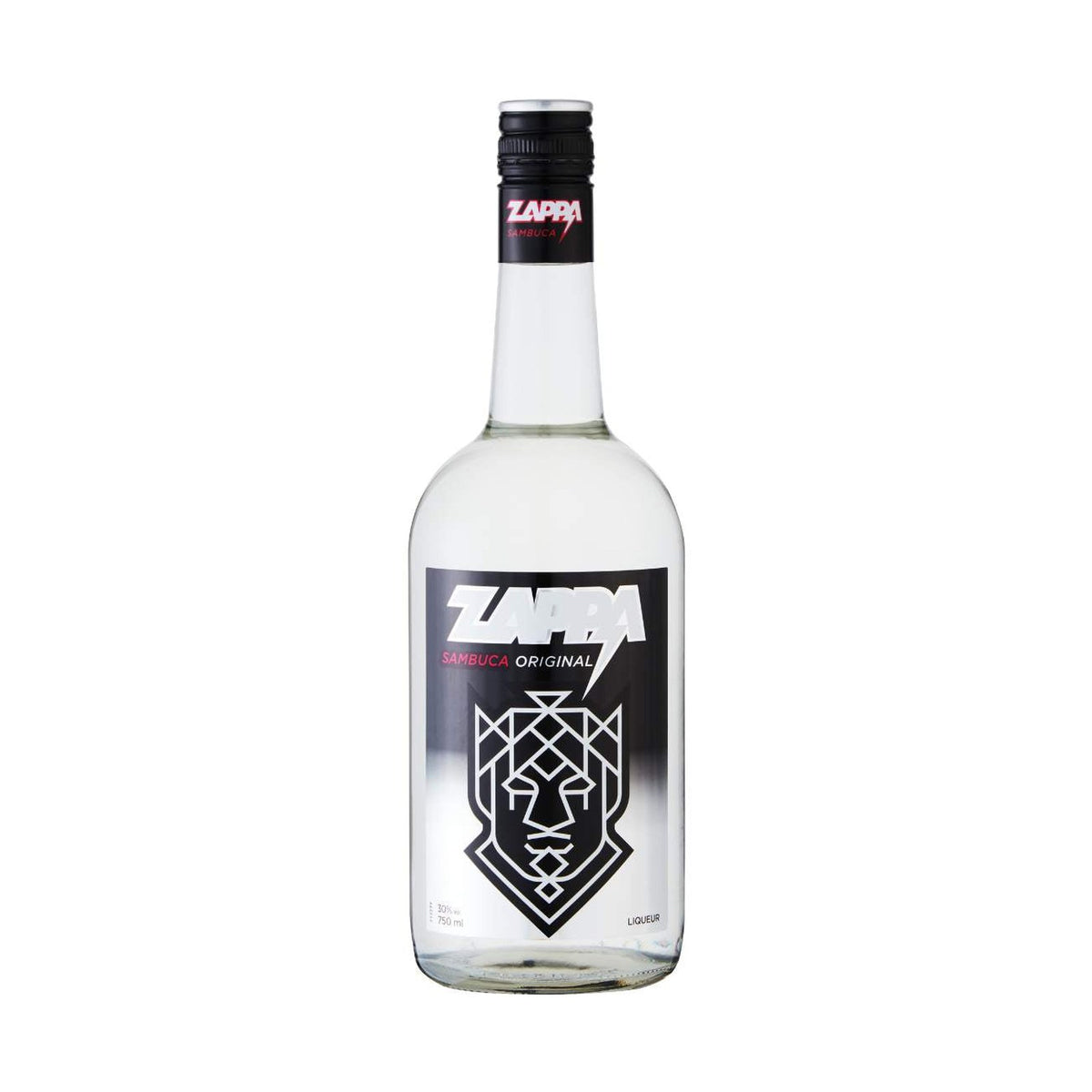 Zappa Sambuca Original liqueur bottle on a clean white background