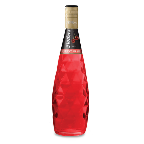 Butlers Cherry -kirsch liqueur bottle on a clean white background