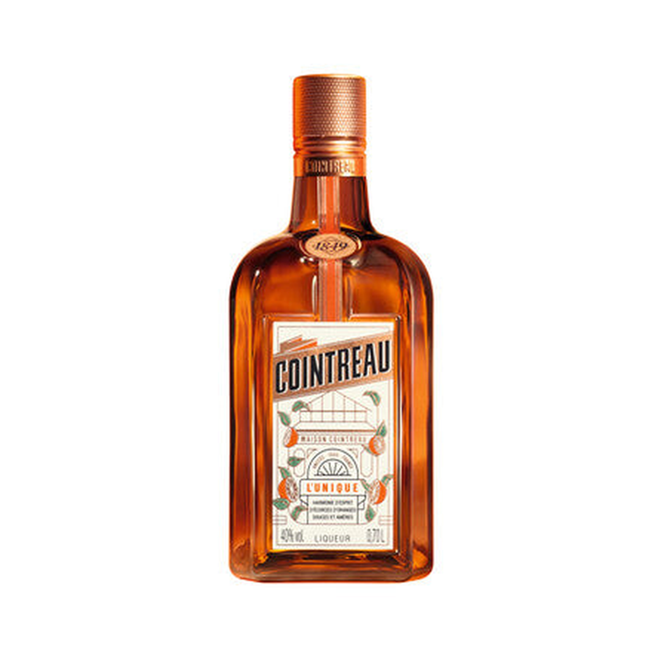 Cointreau L'Unique orange liqueur bottle on a clean white background