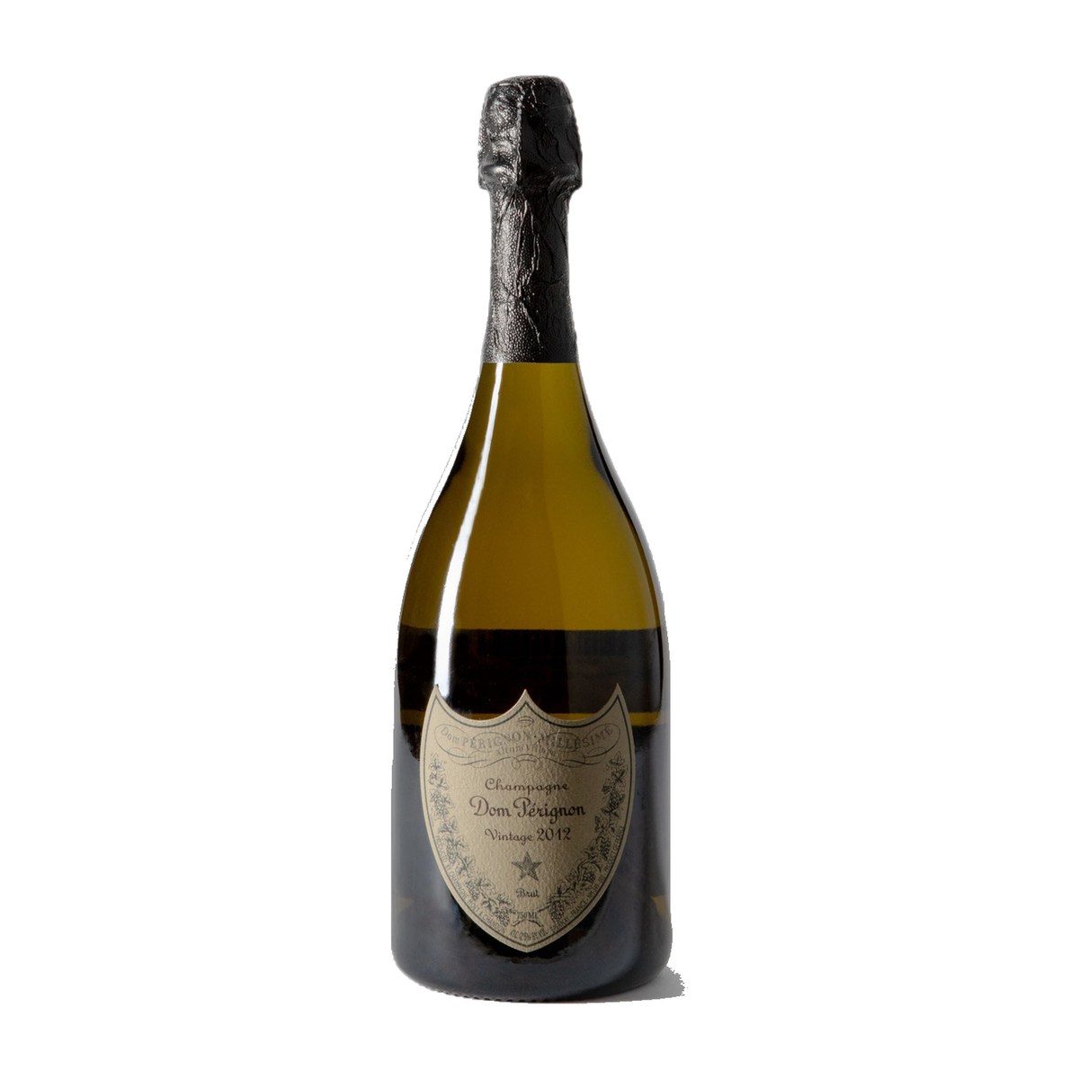 Dom Pérignon Vintage 2012 champagne bottle on a clean white background
