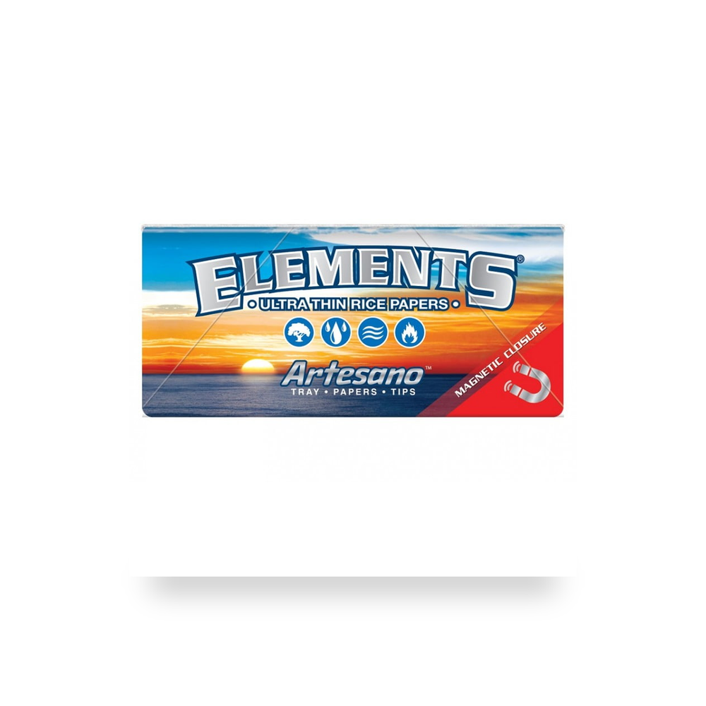 Elements Artesano King Size Slim + Tips and Tray retail product pack on white background