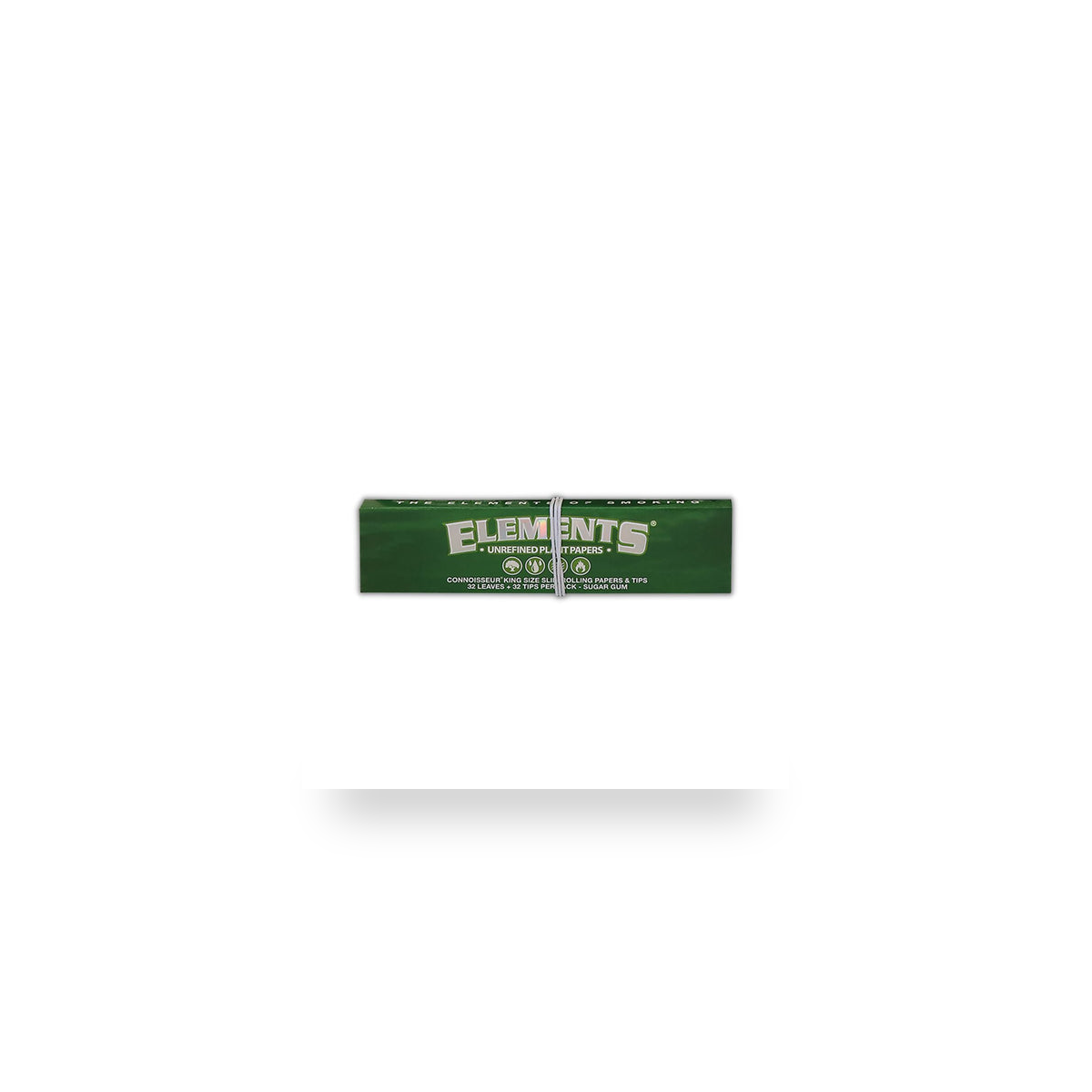 Elements Green Connoisseur King Size Slim + Tips retail product pack on white background