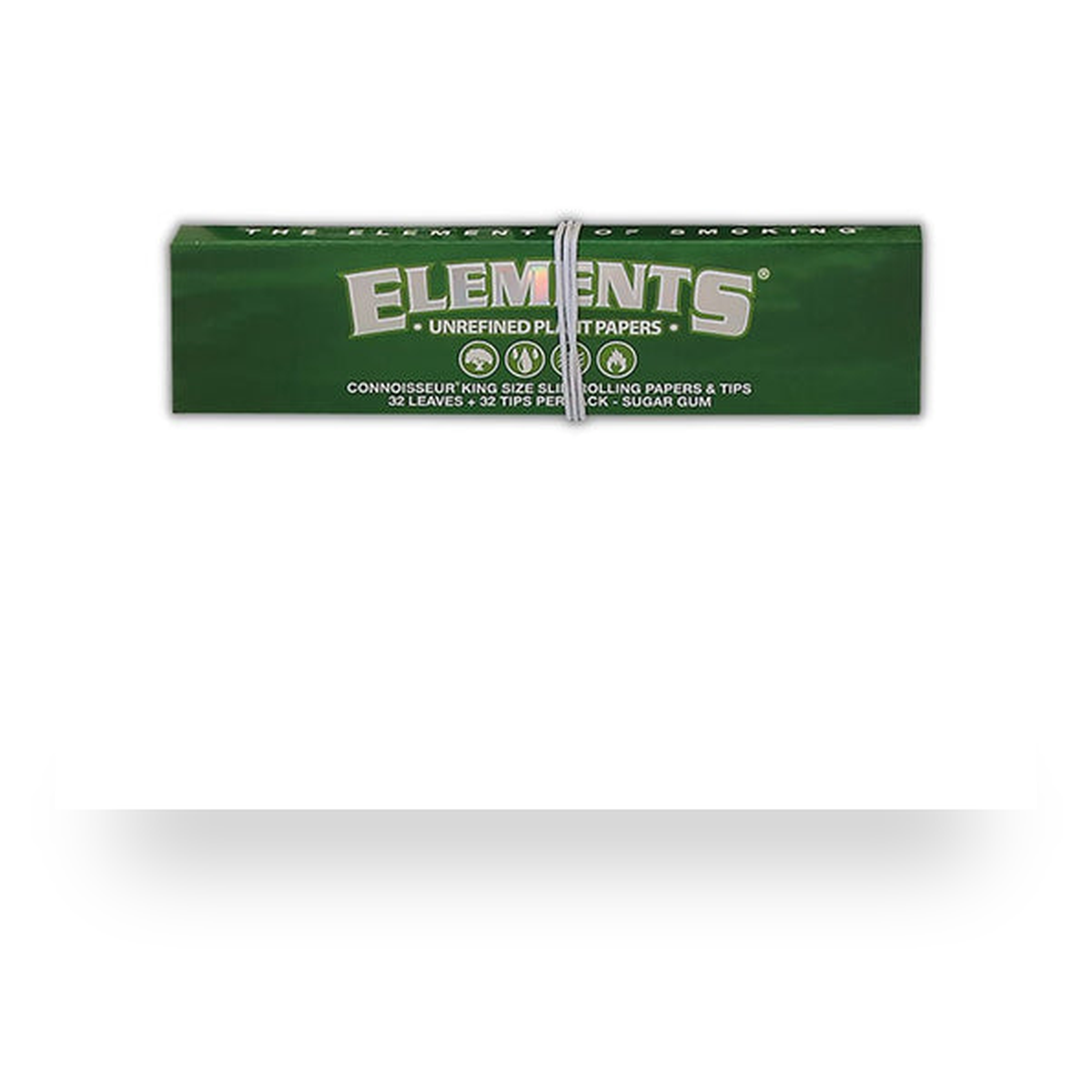Elements Green Connoisseur King Size Slim + Tips retail product pack on white background