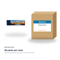 Elements Perforated Tips master case - 50 packs per outer