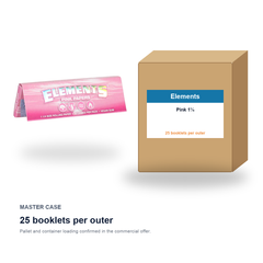 Elements Pink 1¼ master case - 25 booklets per outer