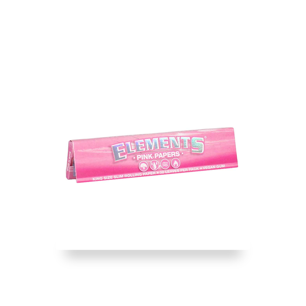 Elements Pink King Size Slim retail product pack on white background