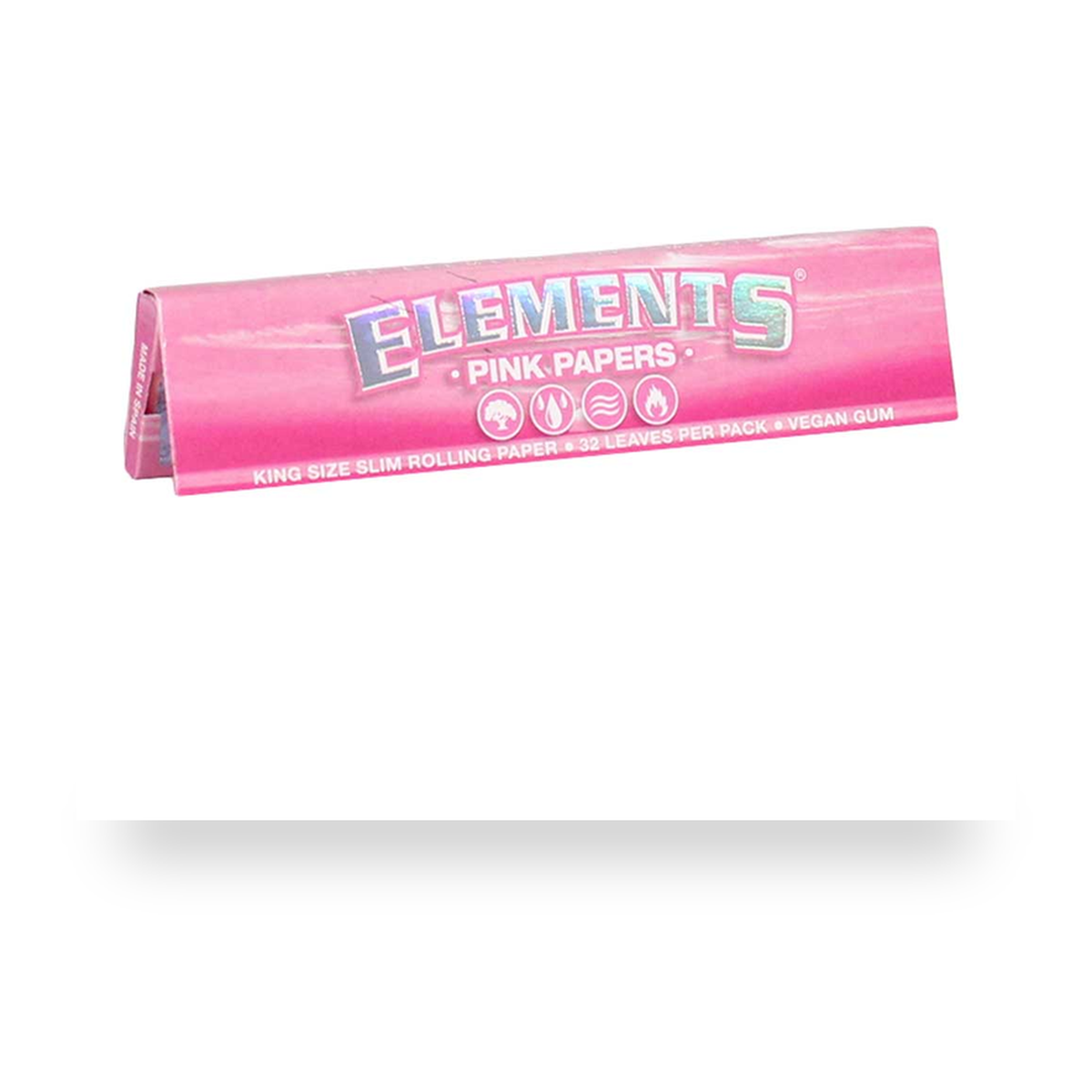 Elements Pink King Size Slim retail product pack on white background