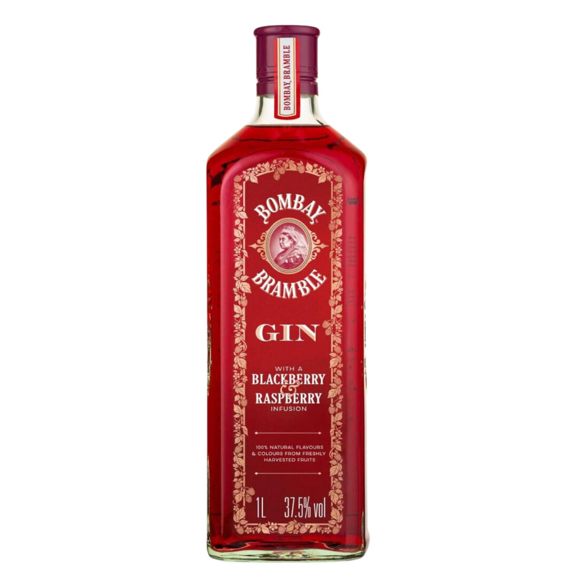 Bombay Bramble Gin gin bottle on a clean white background