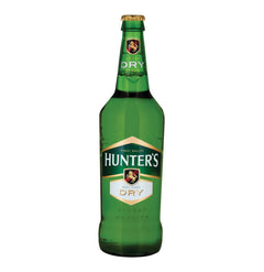 Hunters Dry Cider product bottle on a clean white background