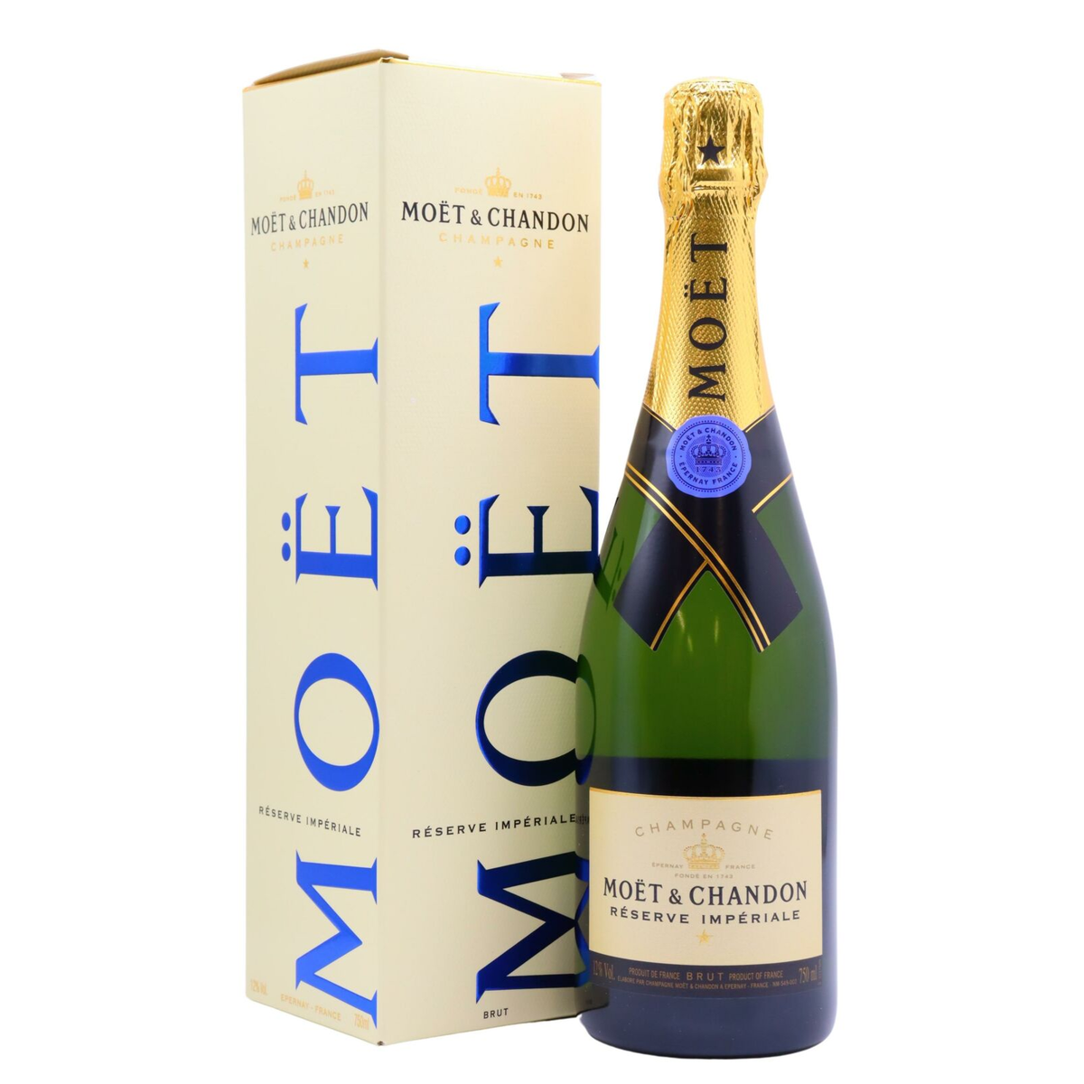 Moët & Chandon Réserve Impériale 750 ml bottle with presentation box