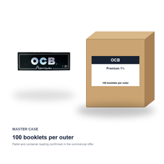 OCB Premium 1¼ master case - 100 booklets per outer