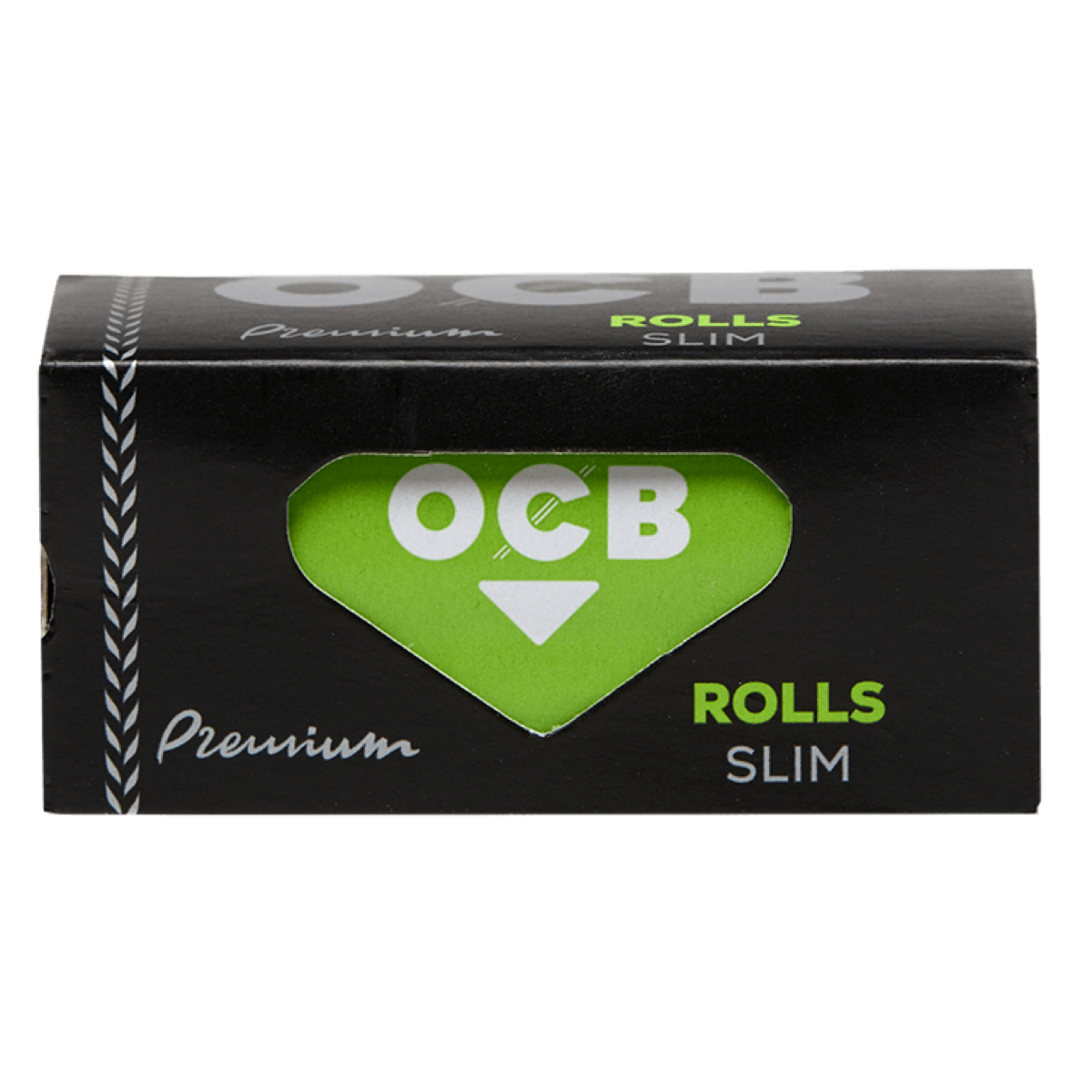 OCB Premium Slim Rolls 4 metre retail box on transparent white-ready background