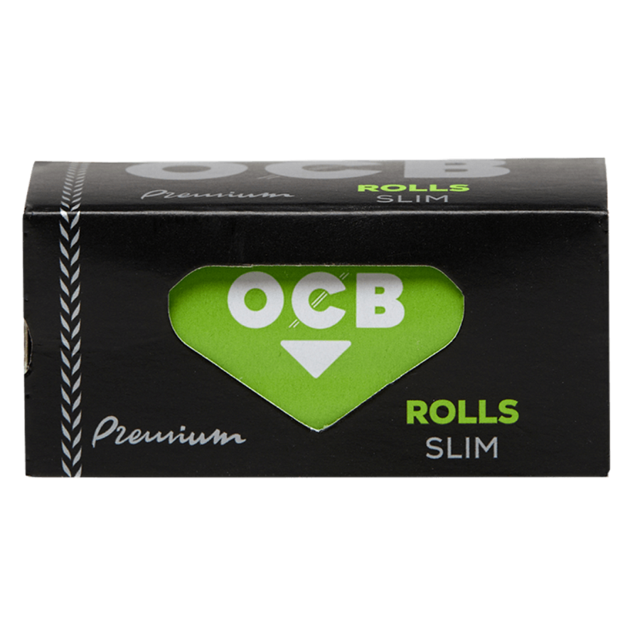 OCB Premium Slim Rolls 4 metre retail box on transparent white-ready background