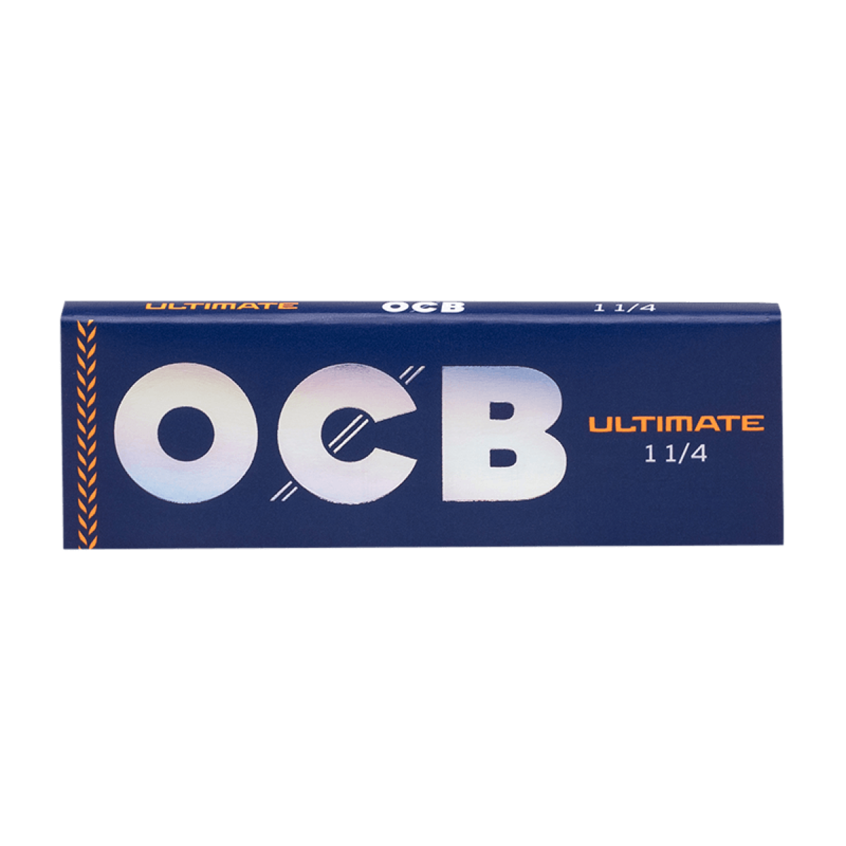 OCB Ultimate 1¼ retail booklet on transparent white-ready background