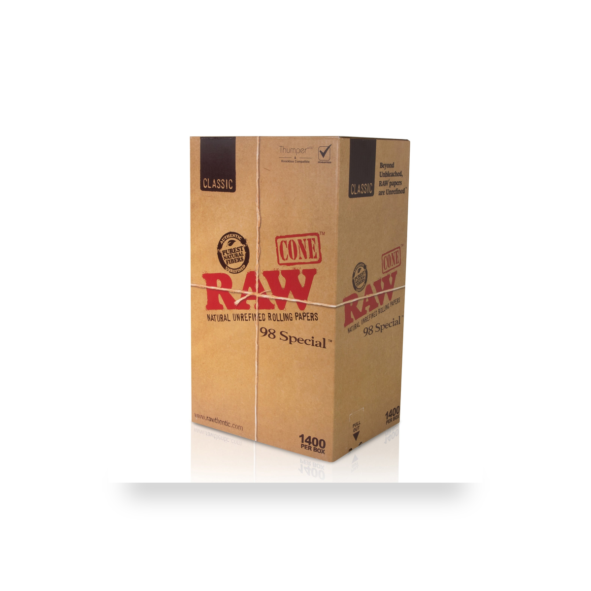 RAW 98 Special Bulk Cones retail product pack on white background