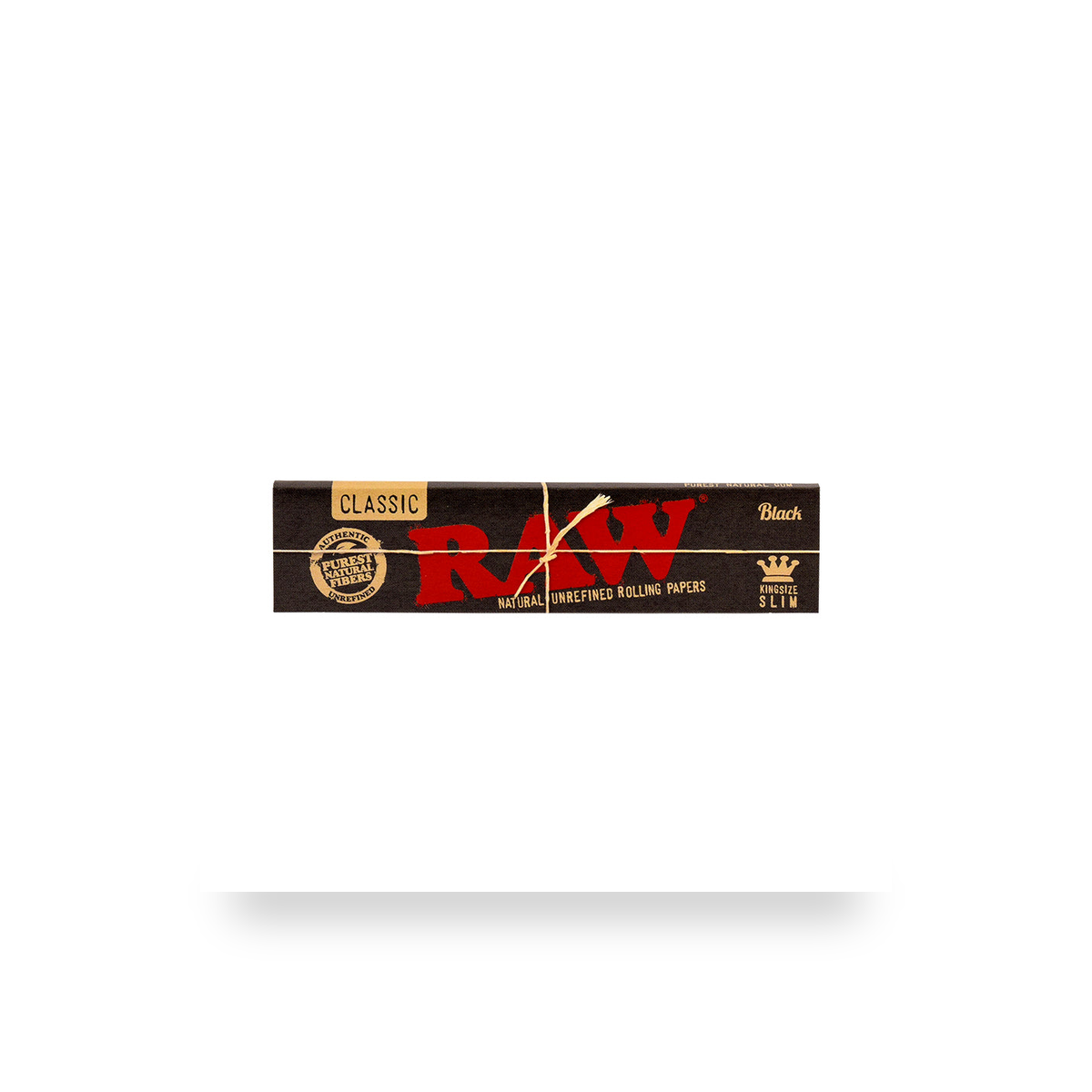 RAW Black King Size Slim retail product pack on white background