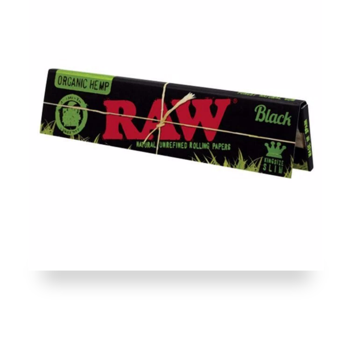 RAW Black Organic Hemp King Size Slim retail product pack on white background