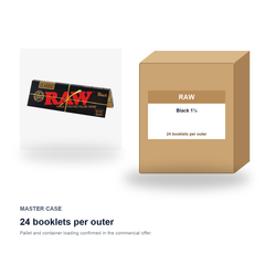 RAW Black 1¼ master case - 24 booklets per outer