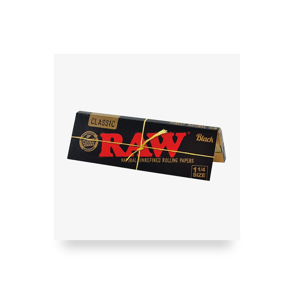 RAW Black 1¼ retail product pack on white background