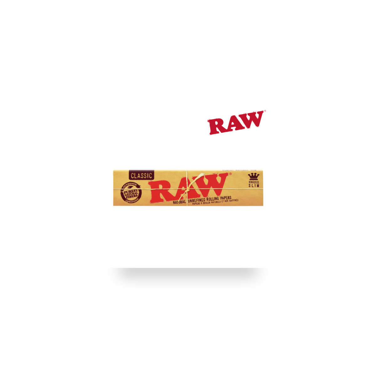 RAW Classic King Size Slim retail product pack on white background