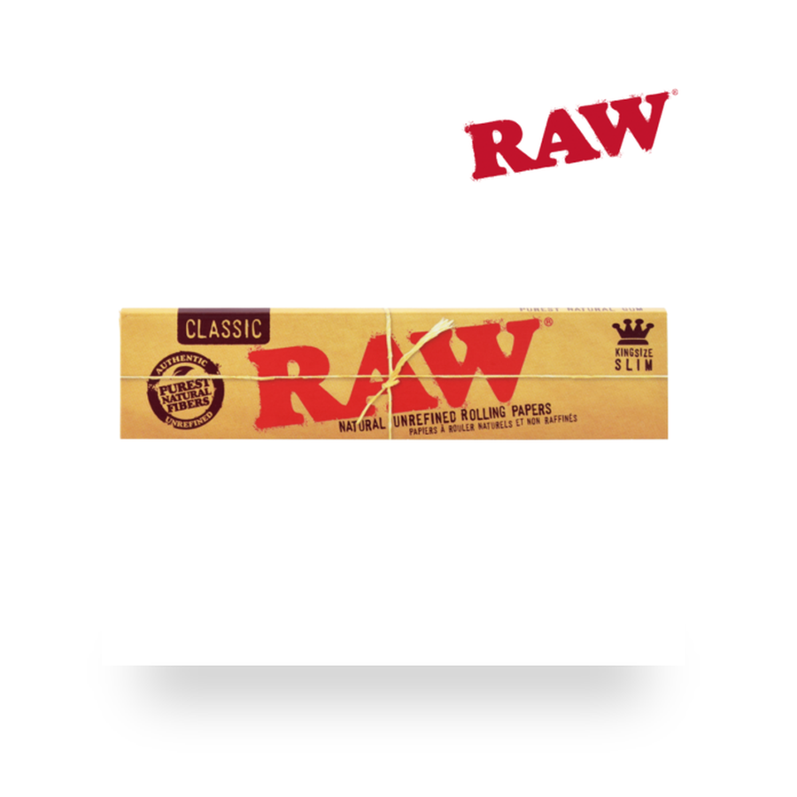 RAW Classic King Size Slim retail product pack on white background