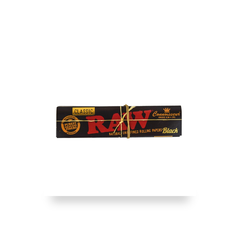 RAW Black Connoisseur King Size Slim + Tips retail product pack on white background