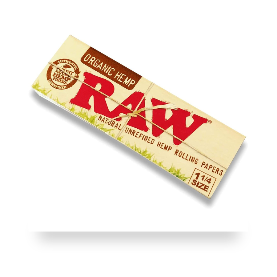 RAW Organic Hemp 1¼ retail product pack on white background