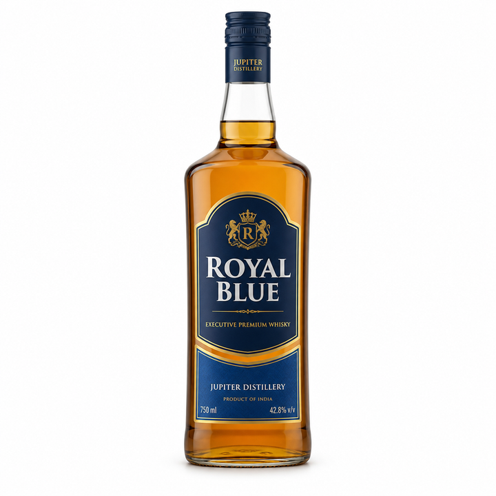 Royal Blue Executive Premium Whisky 750 ml bottle on a clean white background