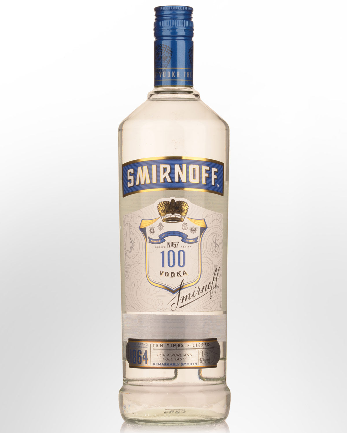 Smirnoff Blue product bottle on a clean white background