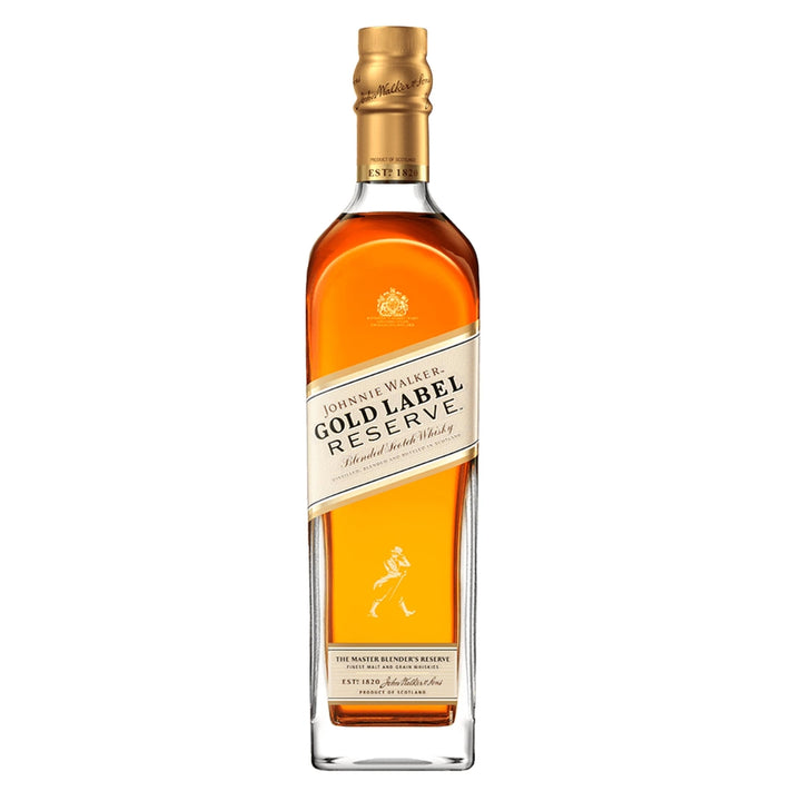 Johnnie Walker Gold Reserve whisky bottle on a clean white background
